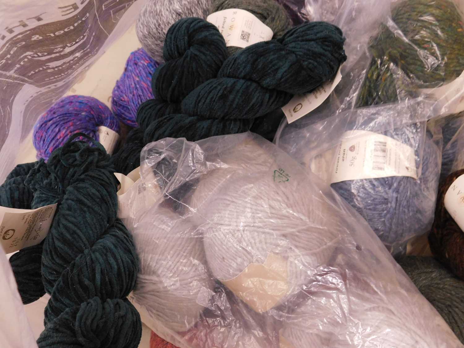 A large quantity of wool to include Rowan, Tween, Aran, various colours, cotton chenile, alpaca etc - Image 2 of 2