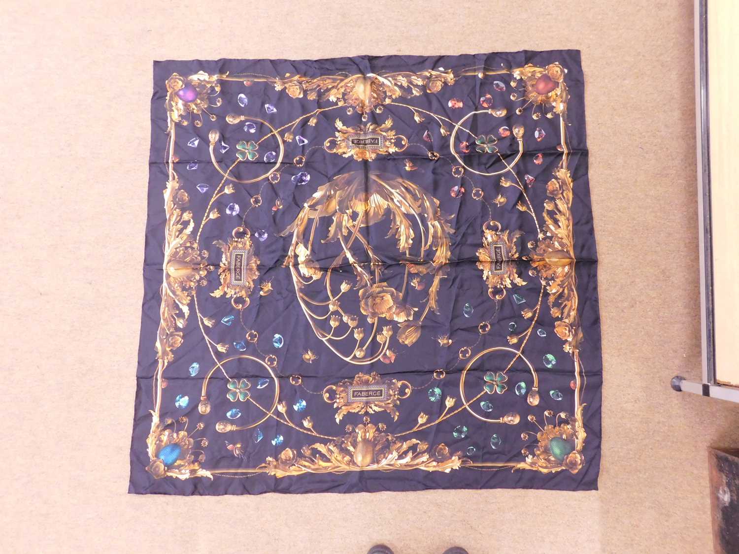 A Faberge silk scarf, 118 x 121cm, boxed with original tissue - Image 5 of 5