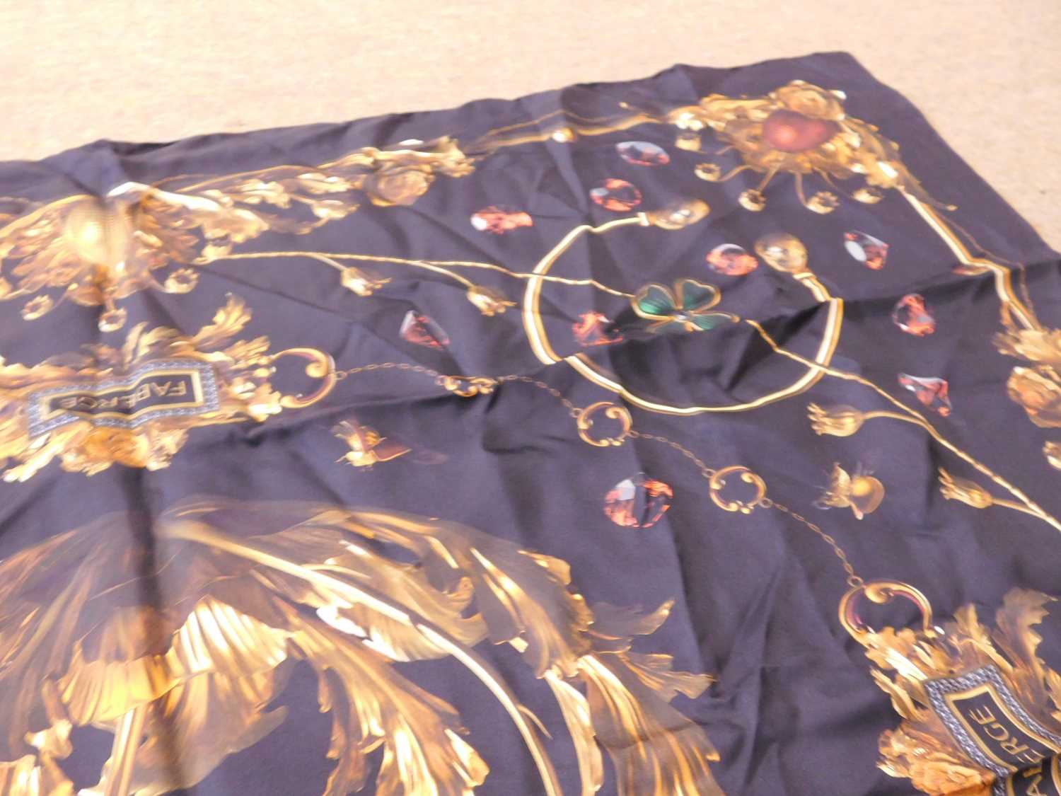 A Faberge silk scarf, 118 x 121cm, boxed with original tissue - Image 2 of 5