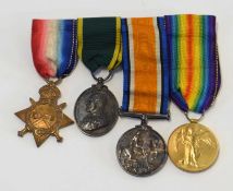 First world war British medal group of four, comprising of 1914-15-star, 1914-18 British war