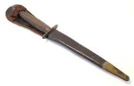 Fairburn sykes fighting knife with leather scabbard stamped “William Rodgers Sheffield” to