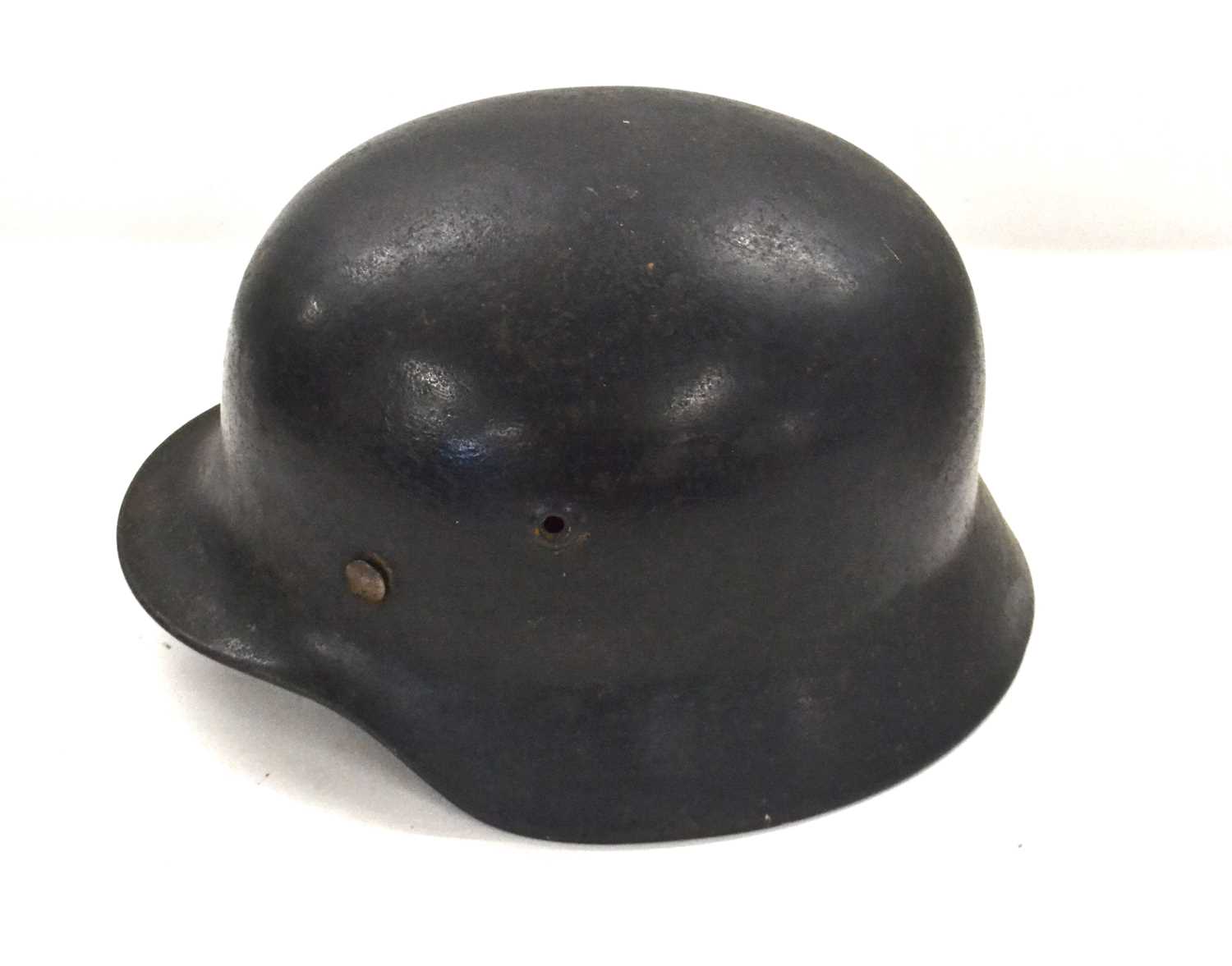 Third Reich Second World War German M40 steel Stahlhelm with original leather liner and chin - Image 5 of 5