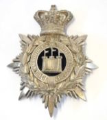 1st Cambridgeshire Rifle Volunteers Officer’s Helmet Plate 1878-1901. A good quality plated example,