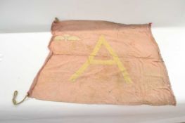 An early possibly wartime British Parachute Regiment flag with field of maroon red (heavily faded)