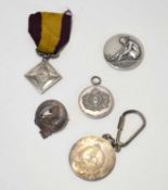Small quantity of assorted medals and awards to include small silver cheshire regiment sporting