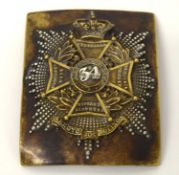 Victorian officers bi metal cross belt plate circa 1840-50 for the 34th regiment of foot (Cumberland