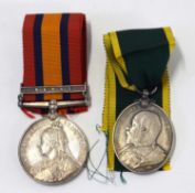Queen Victoria South Africa medal with Natal clasp – renamed to 4851 Pte W.Peck 13/ hussars –