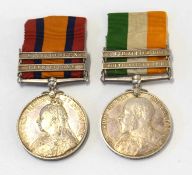 Victorian British Boer war medal pair comprising of Queens South Africa medal with Wittebergen and