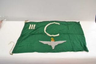 Mid 20th Century George VI British Parachute Regiment flag for C Company 3rd Battalion Parachute