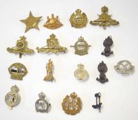 Quantity of 17 cap badges to include Royal New Zealand Artillery, Aden Police, F.M.S Railway Police,