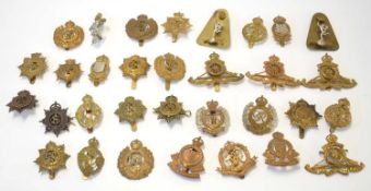 Quantity of 20th century British military cap badges to include Royal Army Ordinance Corps, Royal