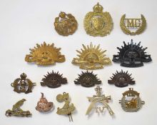 Quantity of 15 Australian and New Zealand cap badges to include: Australian commonwealth military