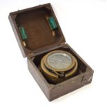 Second World War British RAF AM gimble compass in wooden box