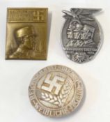 Three Third Reich badges to include RAD – (Reichsarbeitsdeinst) female youth Reichsarbeitsdeinst