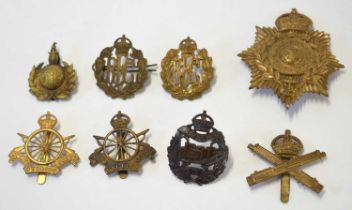 Quantity of 8x cap badges to include: 2x Army Cyclist Corps cap badge (12 spoke variant and 16 spoke