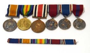 20th Century medal group of 6 comprising of First World War 1914-18 British war medal, 1914-19