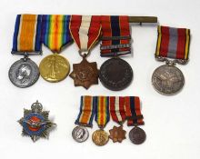 20th century medal group of 6 medals, comprising of 1914-18 british war medal,1914-19 victory medal,
