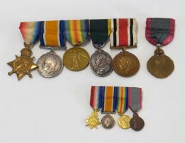 First world war British medal group of 6 medals to include 1914-15 star, 1914-18 British war