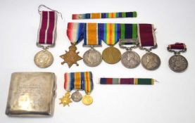 Group of 7 medals to include GRVI meritorious service medal ,1914-15 star, 1914-18 British war