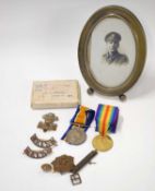 First World War British medal pair comprising of British 1914-18 war medal and 1914-19 victory medal