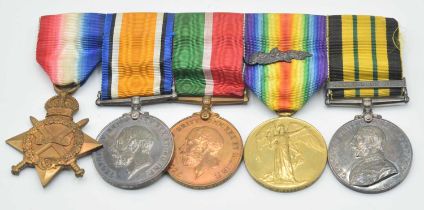 Very Rare RAF interest - First World War and interwar medal group five, comprising of 1914-15