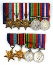 Two British Second World War medal groups comprising of 1939-45 star, Italian star, France and