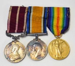 First World War group of three medals to include: GRV Army meritorious service medal, British war