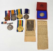 Family group of medals, comprising of a group of three medals to include 1914-15 star, 1914-18