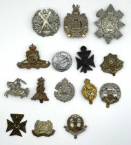 Quantity of 20th Century military cap badges to include 15th (isle of man) Light Anti-Aircraft