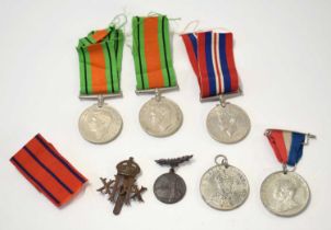 Small quantity of medals to include 2x second world war defence medals, 1939-45 war medal, George