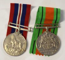 Two Second World War campaign medals to include 1939-45 war medal and defence medal