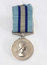 Post War, ERII Royal Observers Corps medal with swivel suspension impressed to observer A F Moyse in