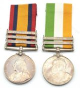 Victorian Queen and Kings South African medal pair impressed to Pte 2786 James Ball 2nd Battalion
