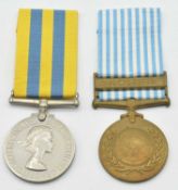 ERII Korean War Medal pair comprising of ERII Korean Medal impressed to 935832 Gnr. A. Gregory,