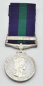 ERII General Service Medal with Malaya clasp impressed to 22671554 Pte P M Osborn, Royal West Kent