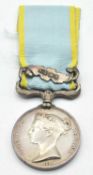 Victorian Crimea Medal with Silver Alma clasp, - name completely chased