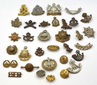 Quantity of Homemade sweetheart brooches out of cap badges to include DLI, Manchester Regiment, East