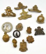 Quantity of 20th century South African Military Cap badges to include South African Royal Artillery,
