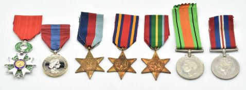 Second World War British and French Gallantry D-day Naval medal group of seven to Able Seaman CJX