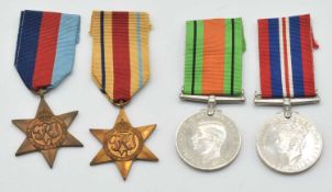 Second World War British Medal Group of four attributed to Flight Sergent Jack Skipper Royal Air