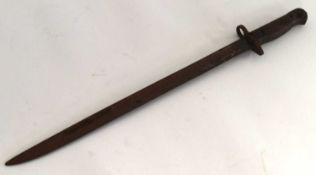 British First World War 1907 pattern sword bayonet 1917 dated manufactured by J. Chapman (A/F)