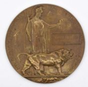 First World War Casualty memorial plaque to Percy Francis Cullum of the 5th Battalion London