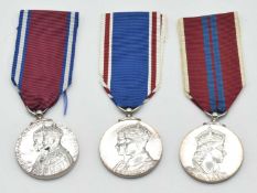 Group of three Jubilee and Coronation medals comprising of GRV 1935 Jubilee medal, GRVI 1937
