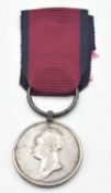 Napolionic war 1815 British Waterloo medal with original loop suspension named to Charles Hack,