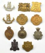 Quantity of 11x 20th Century British Volunteer Batallion cap badges to include: City of London