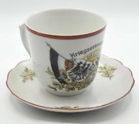 Firsrt World War Imperial German patriotic cup and saucer made by Vohenstrauss - Johann Seltmann '