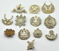 Quantity of 20th Century Scottish Glengary Cap badges to include: Argyll & Sutherland Highlanders,