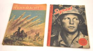 Second World war Dutch copy of Signal Magazine December-January 1942 together with German copy of