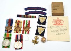 Second World War medal group of five medals comprising of 1939-45 Star, Africa Star with 8th Army