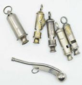 Mixed quantity of whistles to include ACME siren whistle, ARP J.Hudson, J.Hudson 1909-13
